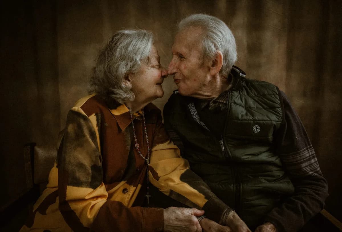 Portrait d'un couple réalisé en EHPAD
